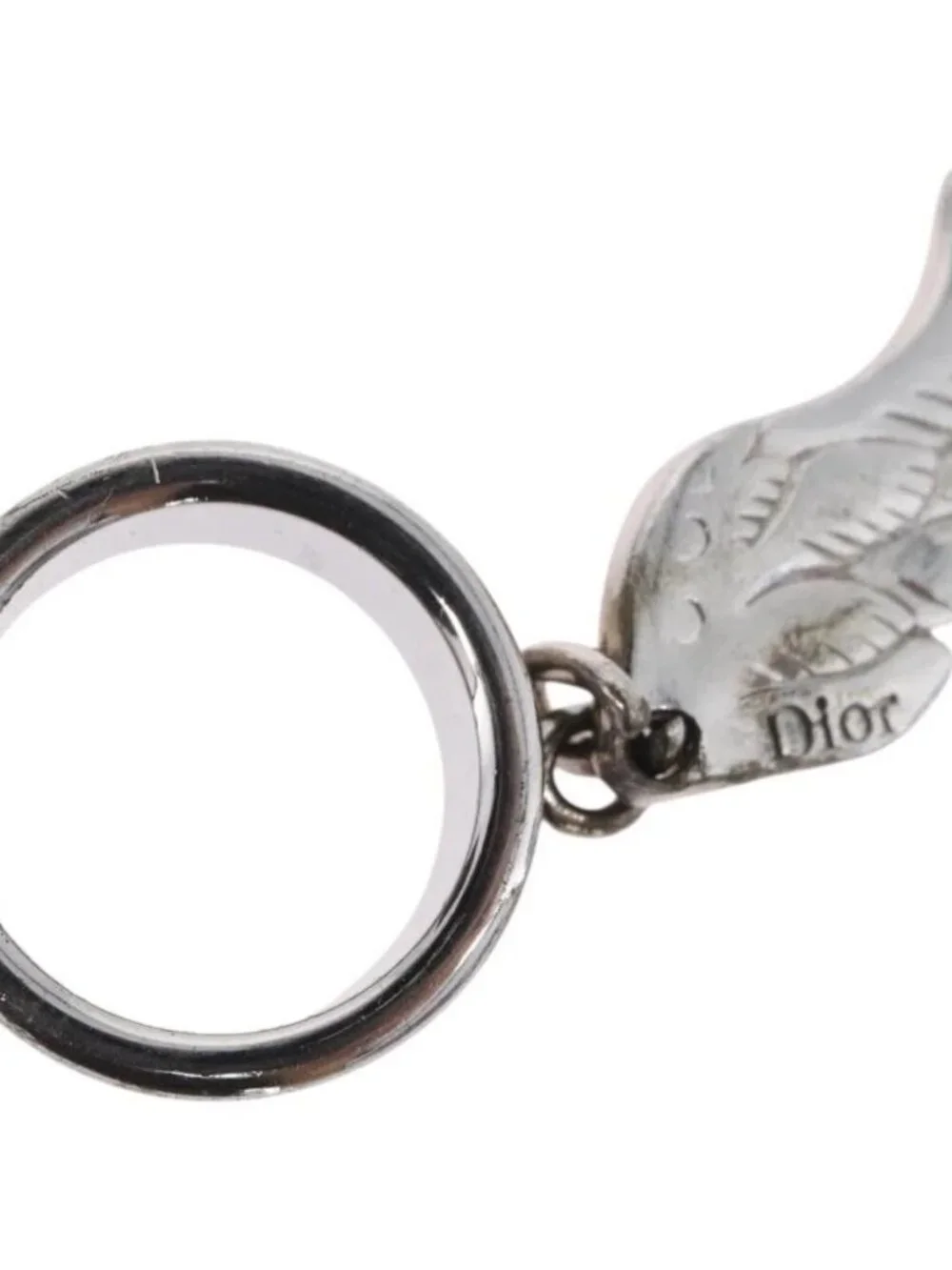 Christian Dior Ring metal Silver Auth BA11378
